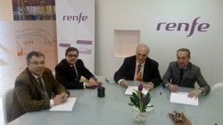 Firma convenio RENFE y BIOPARC VALENCIA - FITUR 2014