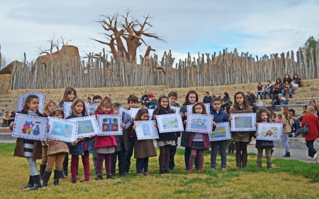 Niños premiados del III Concurso de Dibujo infantil de Bioparc y Levante-emv