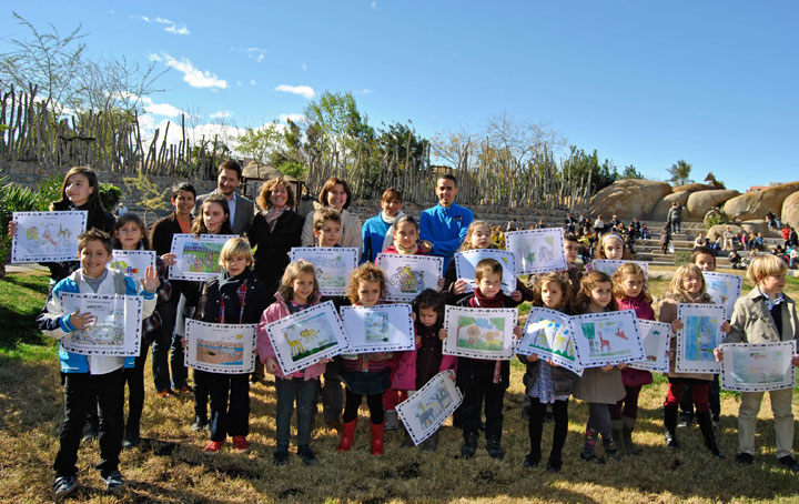 Niños premiados del primer concurso de dibujo organizado por Levante-EMV y Bioparc Valencia