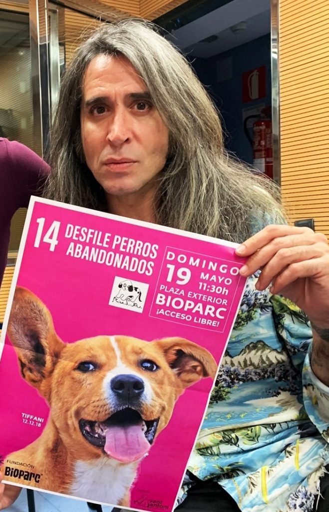 Mario Vaquerizo - cartel Desfile de perros abandonados AUPA y BIOPARC Valencia