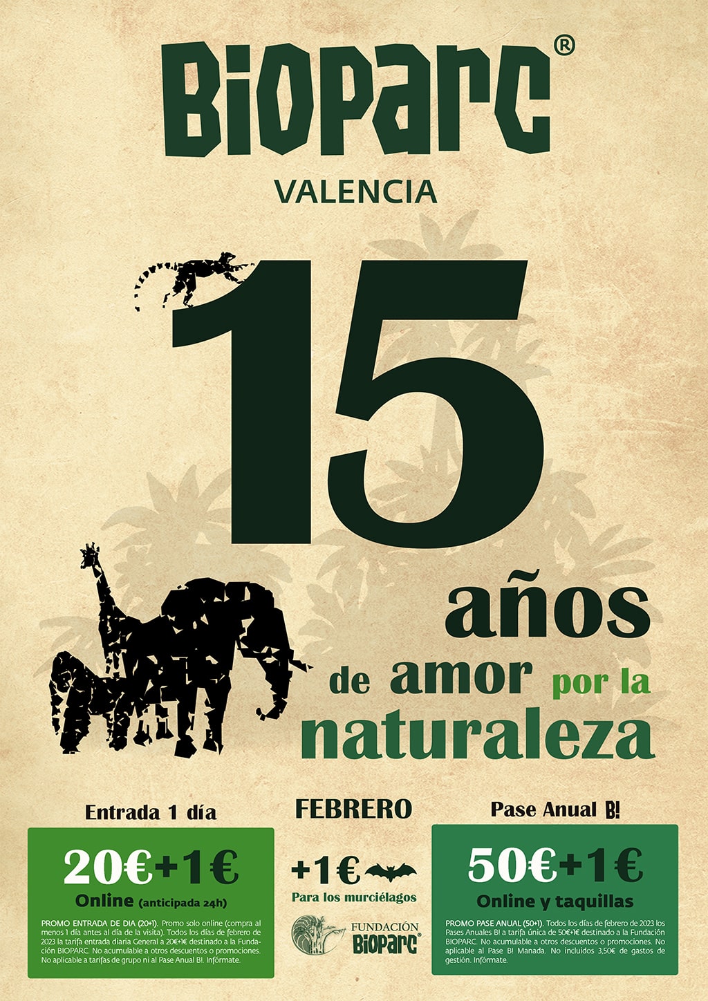 Promociones 15 aniversario BIOPARC Valencia - amor por la naturaleza